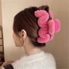 Wellenform Haarspange für Frauen Große Haarklammer Bananen-Kieferklemme Plüsch Haargreifer Weiblich Winter Haarschmuck