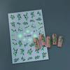 Luminous Lanterns Christmas Nail Art Stickers Colored Light Bulbs Christmas Tree Gingerbread Man Snowflake Nail DIY Decoration
