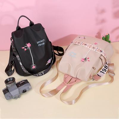 Mochila Oxford impermeable para mujer, mochilas antirrobo de moda para mujer, mochila escolar bordada, mochila de gran capacidad de alta calidad