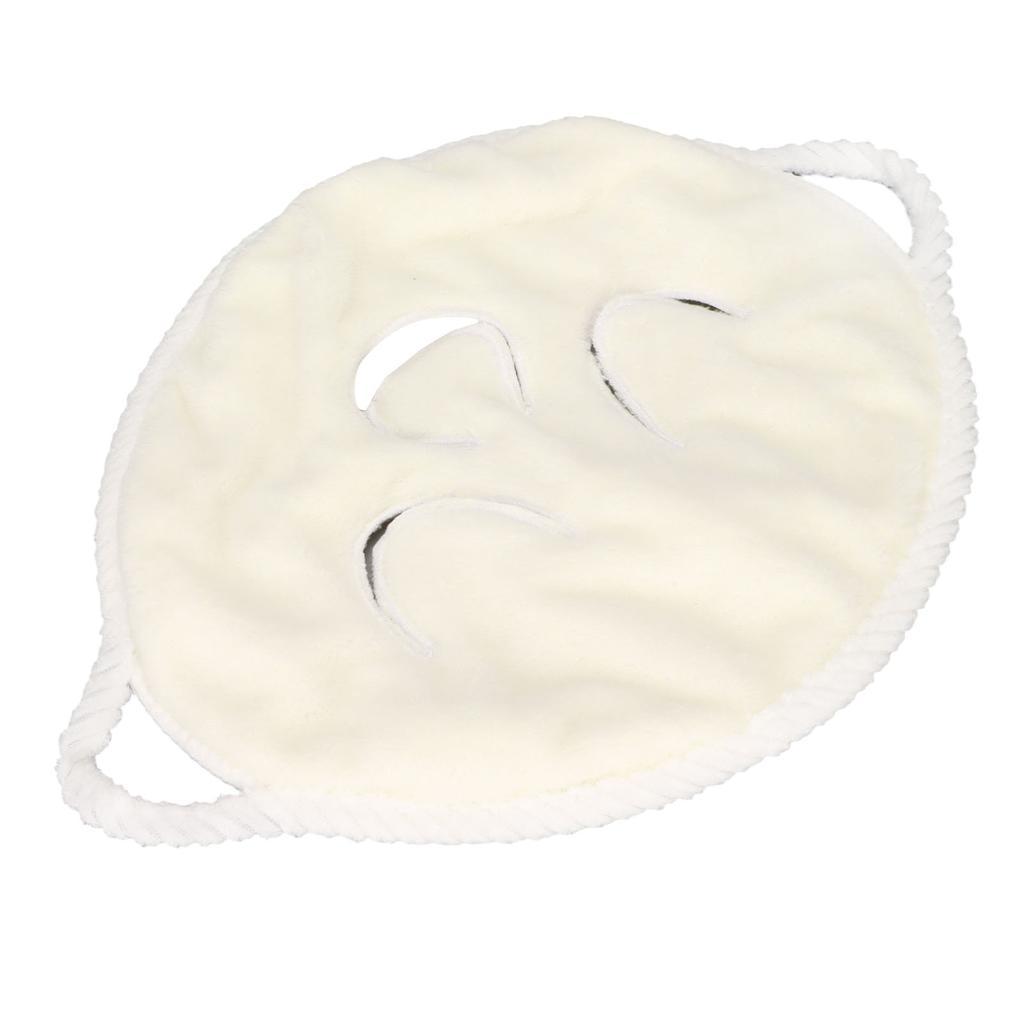 Facial Towel Soft Coral Fleece Hot Compress Reusable Face Skin Care Towel for Beauty Salon Use 3 Holes Ear Hanging