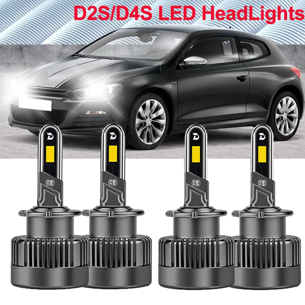 Canbus No Error New LED Headlight D2S D2R D4S D4R 20000LM 200W High Power Lamps with Cooling Fan CSP Chip Auto Lights