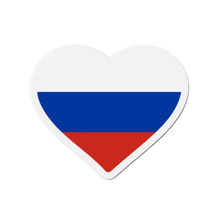 Aimant Coeur Drapeau Russie - Multicolore - 8 cm - 50 pièces - Résine synthétique - Mixte