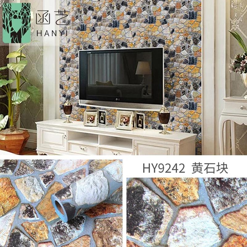 

Домашний декор 3D кирпичный узор ПВХ самоклеящиеся обои гостиная настенное украшение обои ресторан украшение 10mx45cm