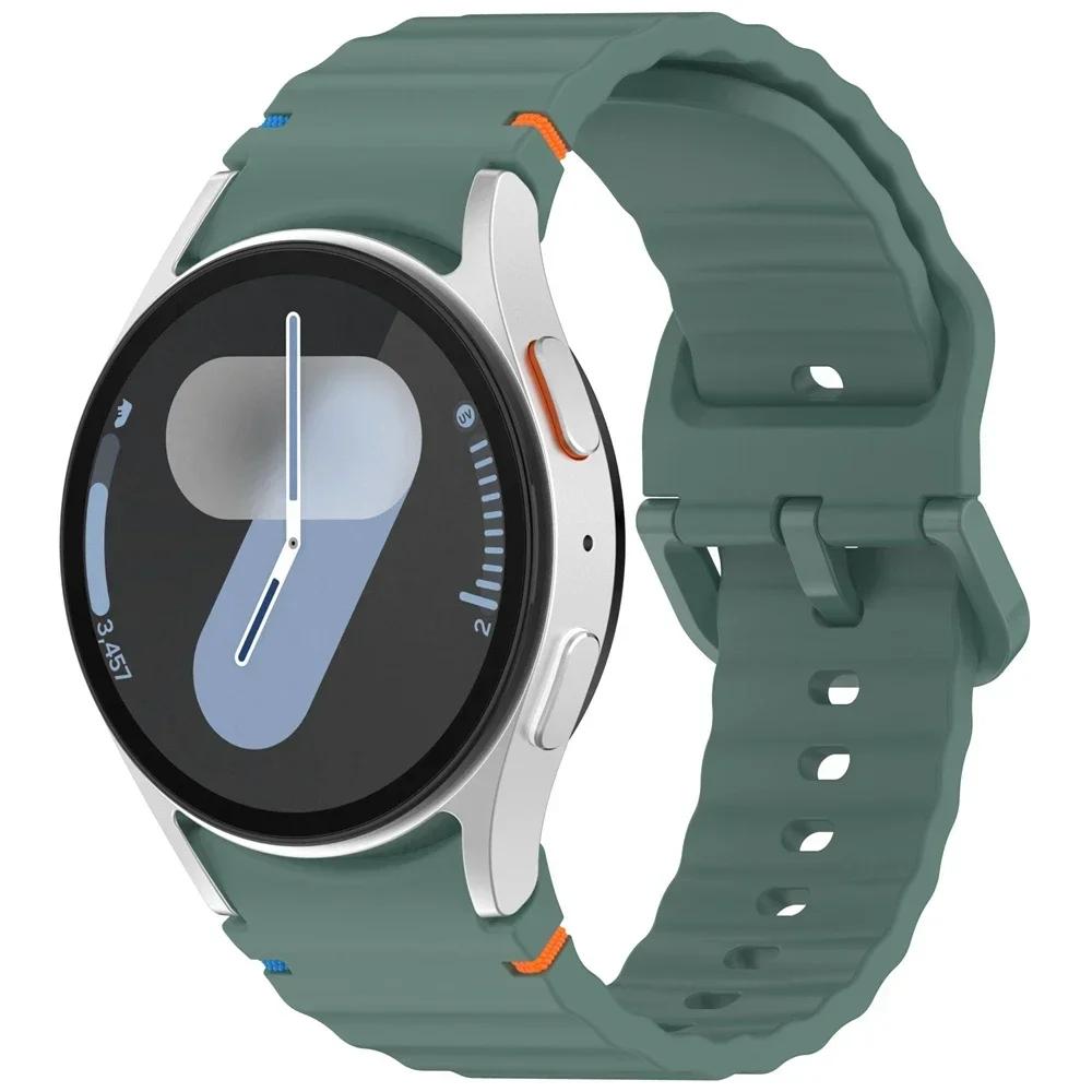 Silicone Sport Belt Bracelet Correa For Samsung Galaxy Watch 7 Band FE/5 Pro/6/4 Classic 44mm 40mm Galaxy Watch 7 Strap