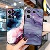 Marble Patterned Soft Black Silicone Phone Case For Xiaomi Redmi Camera Shockproof Protective Rubber Bumper Cover For Redmi Note 13 Pro 13C Cases