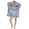 Warm Hooded Sherpa Blanket With Sleeves Ultra Soft Fleece Sweatshirt Throw Thick Winter Flannel Hoodie Blankets Home Textile