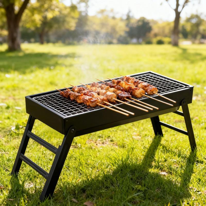 Portable Folding Charcoal BBQ Grill Picnic Travel Camping Outdoor Barbecue Grill