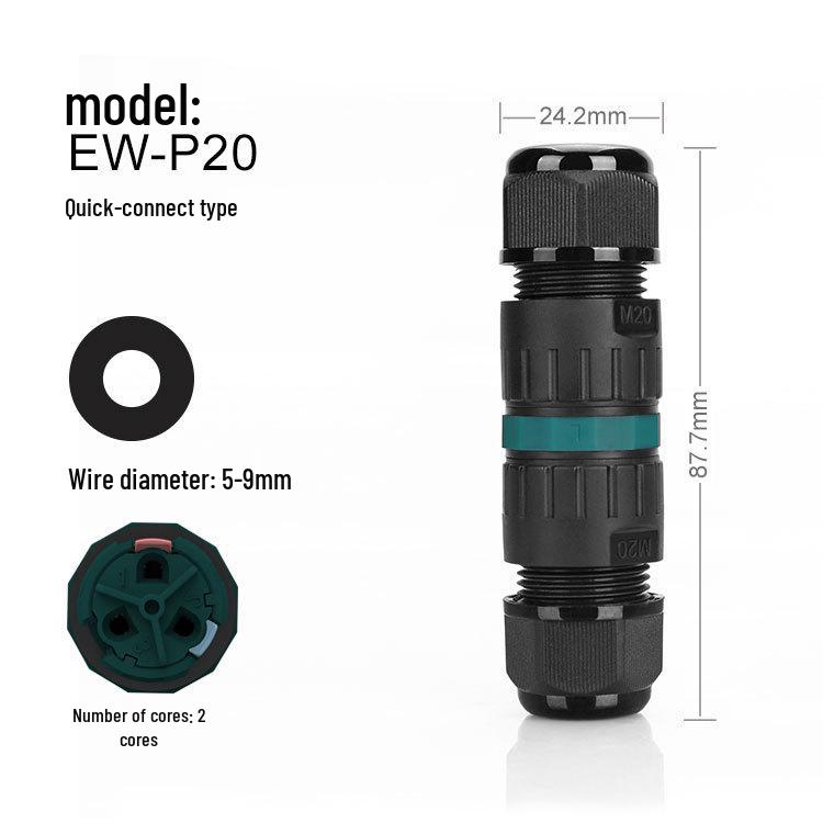 E-WeiChat Waterproof Screwless Quick Wire Splice Connector for Outdoor LED Lighting (2/3P)