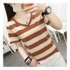 NaVaVa Casual STriped V Neck ShorT sleeVe T shirT nT1752