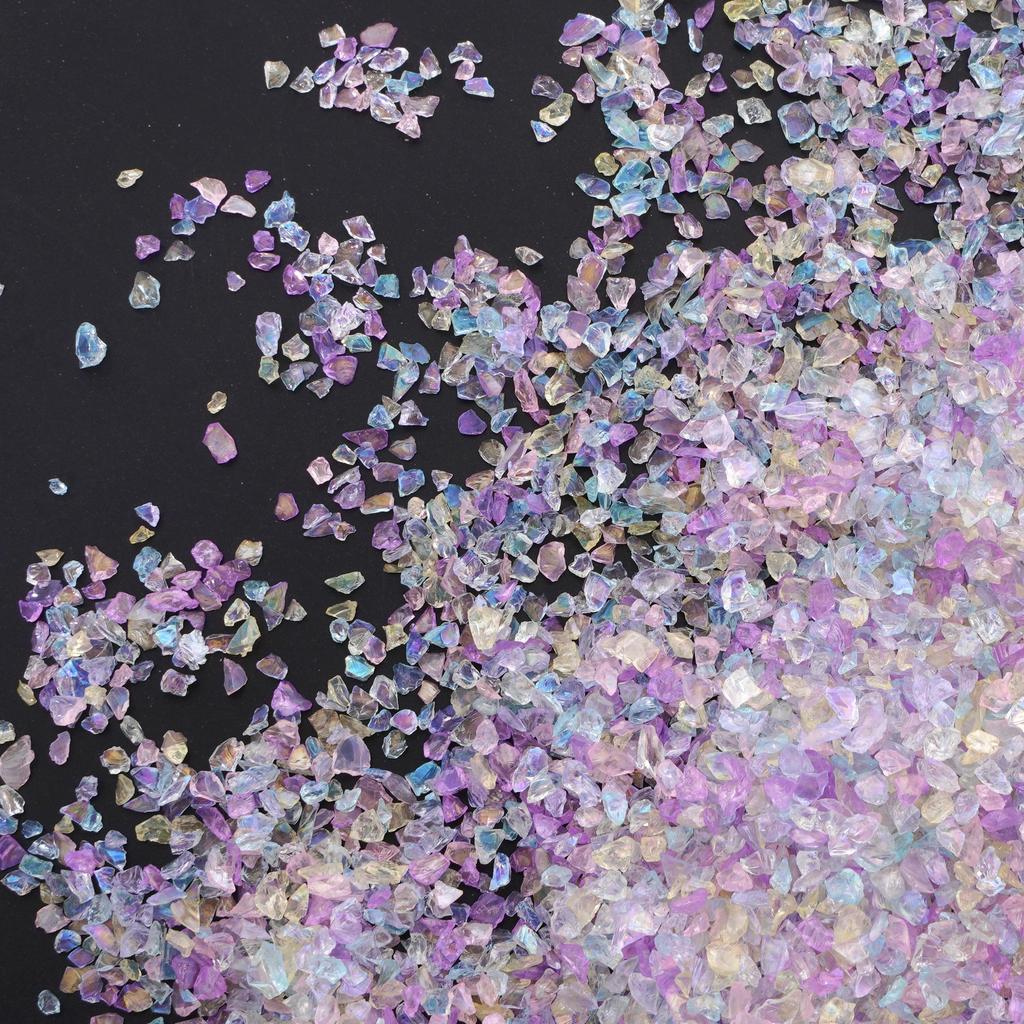 Glass Crushed Stone AB Iridescence