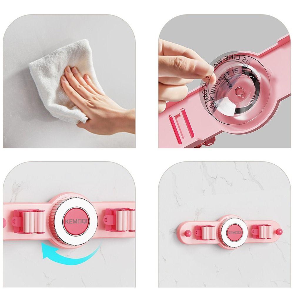 Ohne Bohren Saugnapf Wischmopp Halter Plastik Besen Aufbewahrungsständer Praktischer Besen Aufhänger Badezimmer