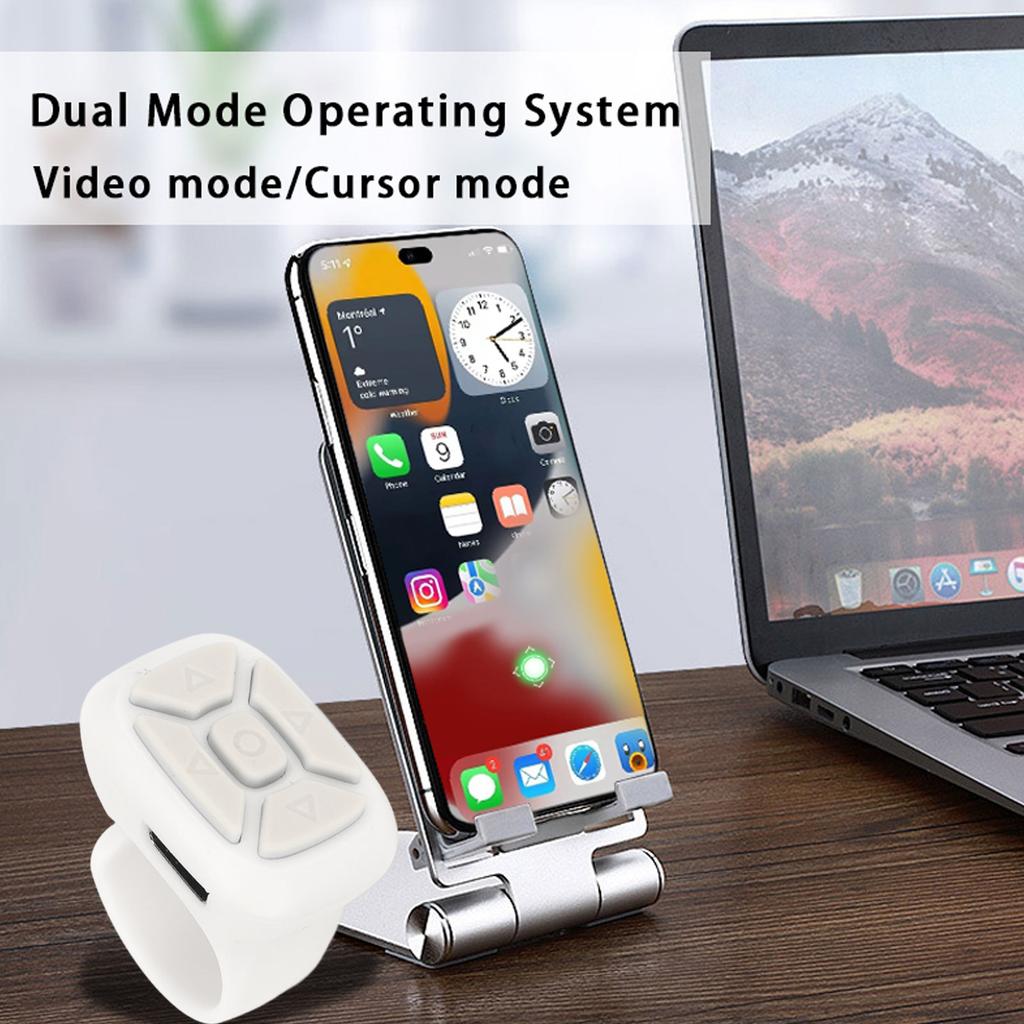 Phone Remote Shutter Multifunctional Remote Control for Smartphone Tablet Turning Pages Shooting Volume Adjust Pause Playback