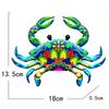 Crafts Iron Art Artwork Statue Sculpture Metal Crab Wall Art Hanging Ornament Garden Decoration  Home Decoration Indoor Outdoor