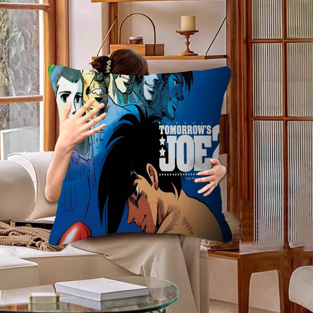 Fighting Comics T-Tomorrow Joe Pillow Gift Home Office Decoration Bedroom Sofa Car Cushion Cover Case 45x45
