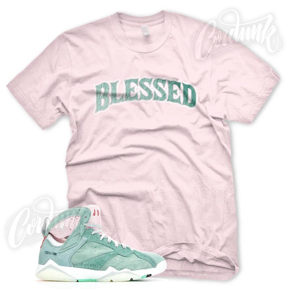 

Розовая футболка BW BLESSED для кроссовок J1 7 Hare 2.0, matching DMP Turbo Green 2XL