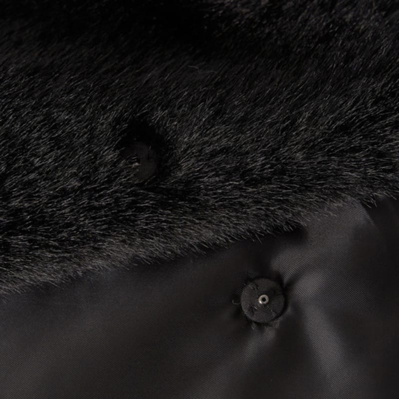 NOTHING WRITTEN Moi fur scarf (Black)