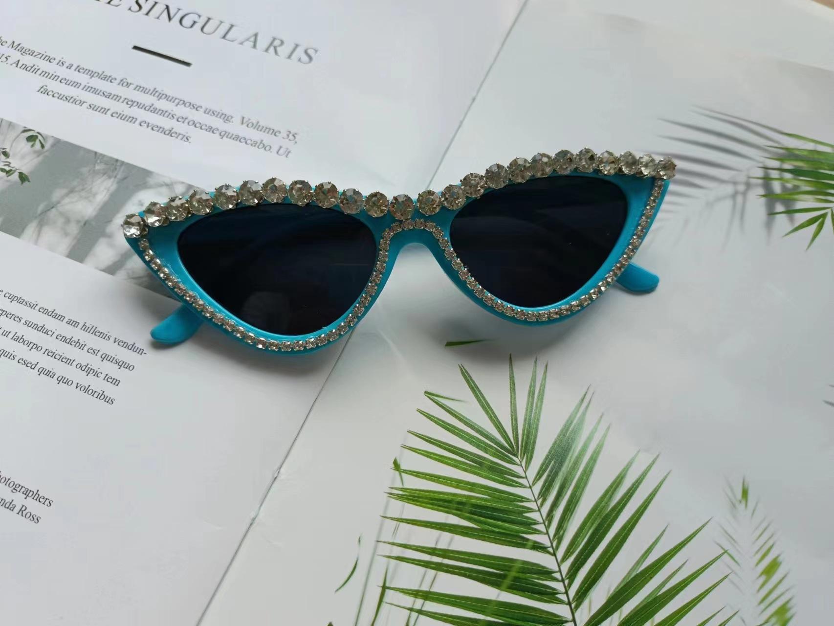 

Cat S Eye Birthday Glasses Bridal Party Sunglasses Women S High-End Handmade Sunglasses glasses