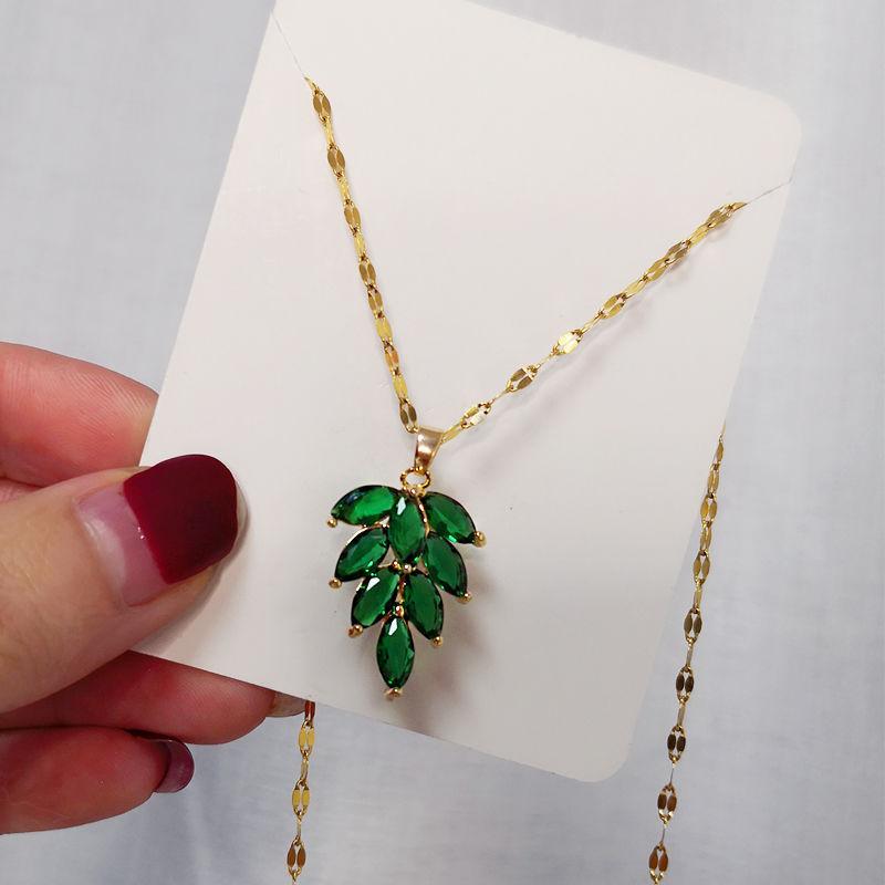 Necklace Leaf Shape Light Luxury Simple Valentine'S Day Gift Girlfriend Girlfriend Must Choose