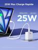Chargeur usb c - aioneus - 25w - charge rapide - compatible iphone et samsung - protection multiple