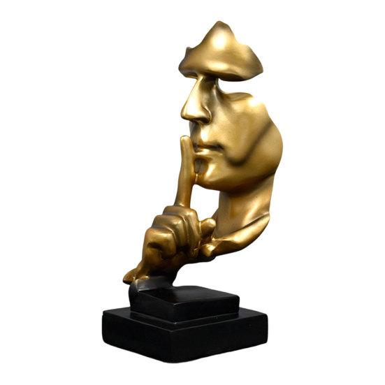 Abstract Faceless Figurine Sculpture Modern Minimalist Silence Resin Statue D