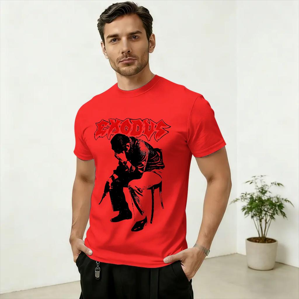 Rock Band Exodus Fan Art T Shirt Unisex Pure Cotton Vintage TShirts Crew Neck Tee Shirt Short Sleeve Clothes Gift Idea