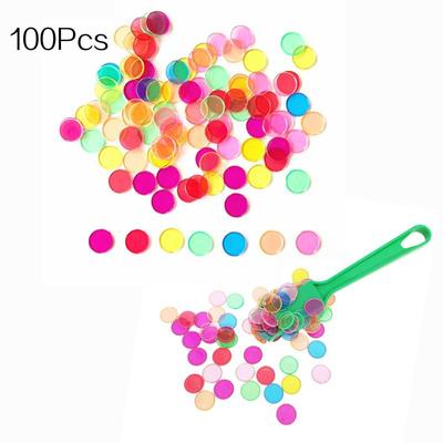 100 pezzi Montessori giocattoli educativi per l'apprendimento della matematica cognitiva a colori per bambini bastoncino magnetico con moneta di plastica forniture per l'aula