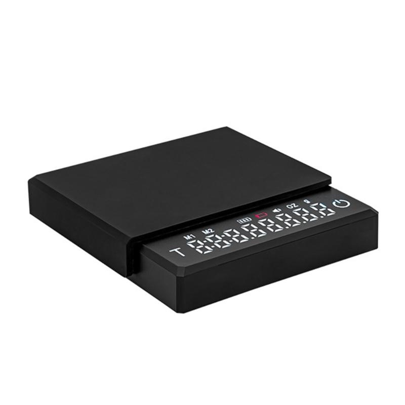 Portable Electric Coffee Scale with Timer and USB Charging Digital Espresso Scale Kitchen Scale Food Scales ABS Material 1 чёрный