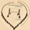 Sophisticated Rhinestones Bridal Accessory Set Stylish Necklace and Earring Ornament Sparkling Crystal Bride Jewelry