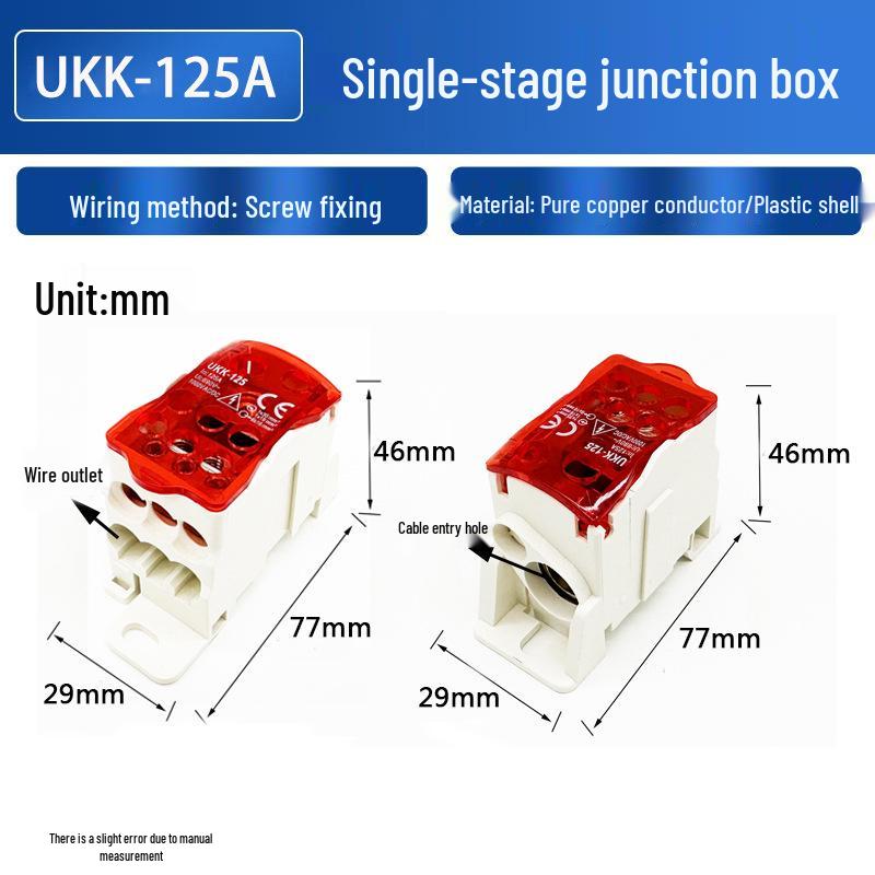 High Current Multi-Out DIN Rail Single-Pole Distribution Box: UKK 80A, 125A, 160A, 250A, 400A, 500A
