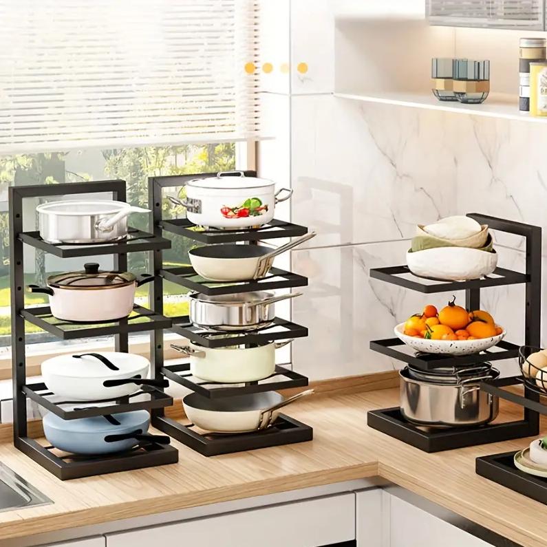 Pot Rack Is Specially Designed for Storing Pots and Utensils. Kitchen Stainless Steel Storage Rack, Sink, Multi-layer Household Rack, Kitchen Supplies