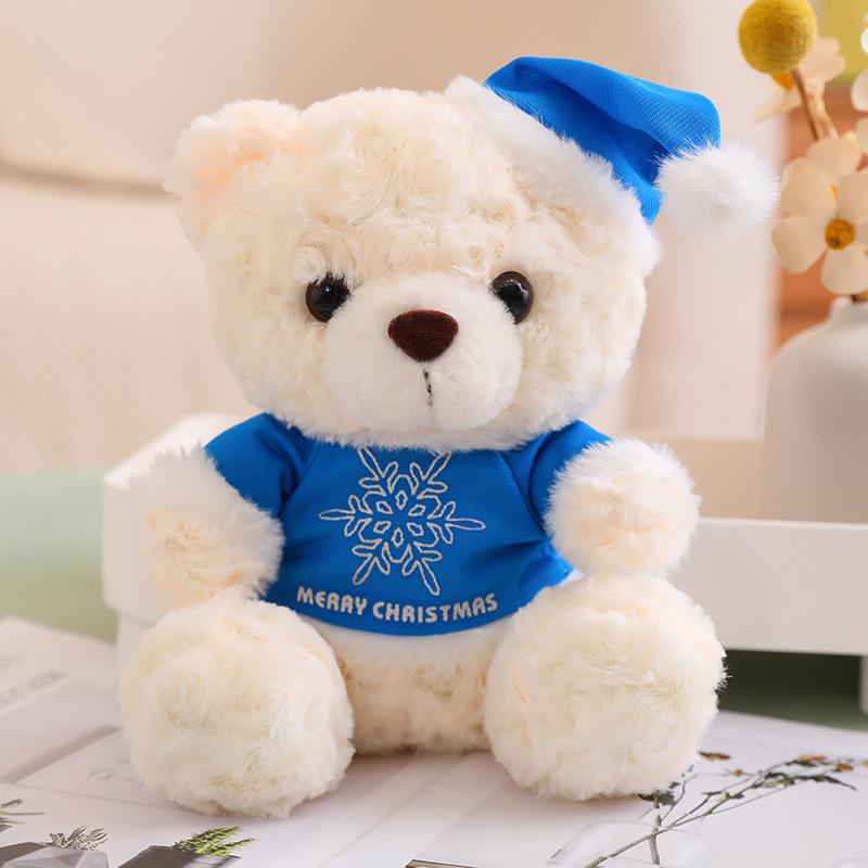 Cute Christmas Teddy Bear Doll Plush Teddy Bear Hug Bear Doll Children's Companion Soothing Ragdoll Doll