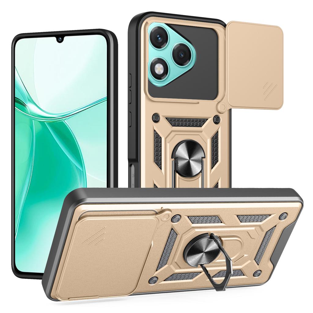 AMORUS For Honor 400 Lite 5G Case Kickstand PC+TPU Phone Cover with Camera Lens Slider