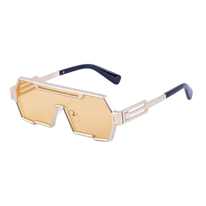 Vintage Steampunk Sunglasses Men'S Trend One Irregular Sunglasses Women'S Glasses