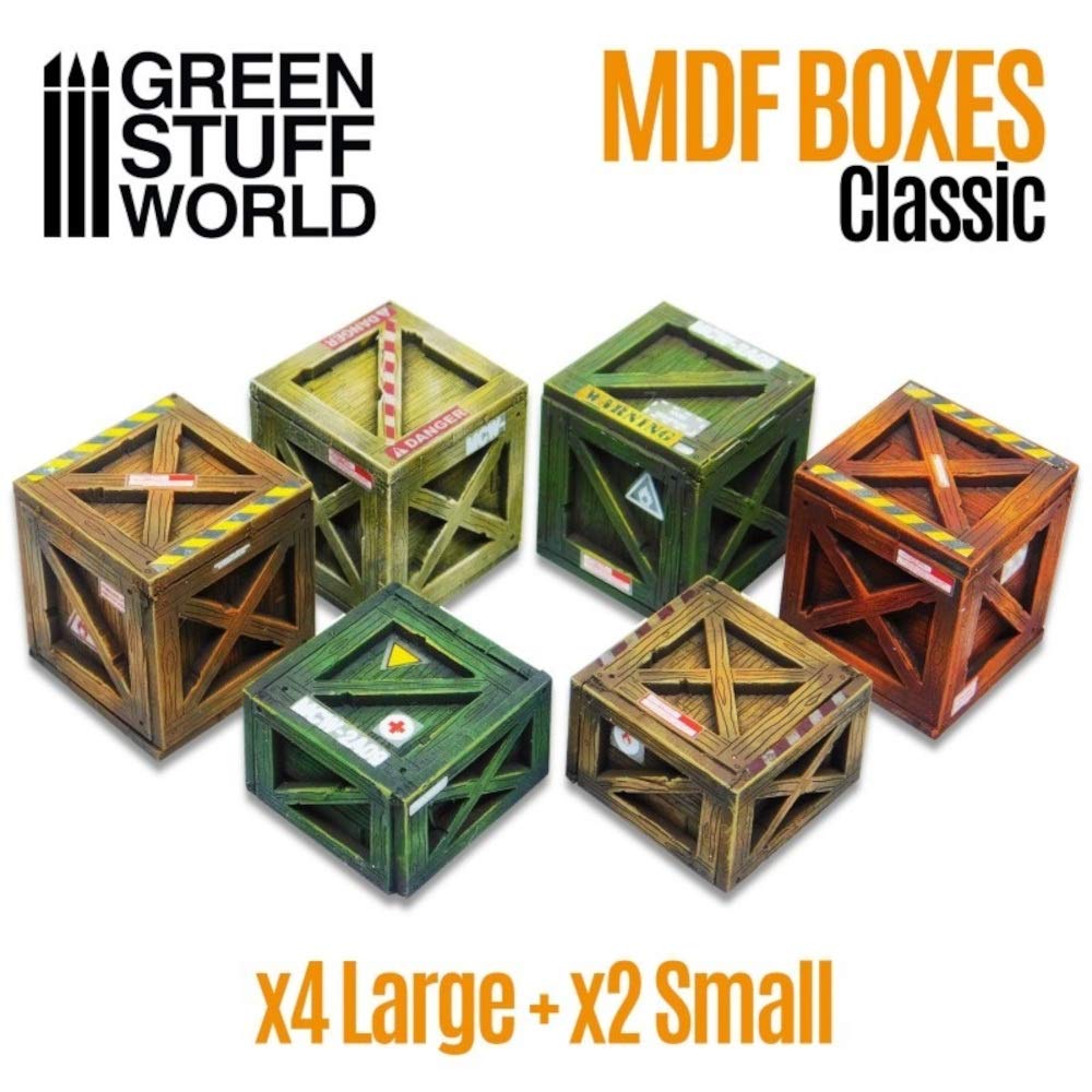 Green Stuff World Antique Wooden Crate Set for Miniature Accessories GSWD-10298