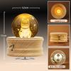 QUEENBABI Shiba Inu Music Box with Crystal Perfect As a Birthday Gift for Features Include Indirect and LED USB Projection and a and Charming Perfect