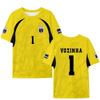 Herren Sommer T-Shirt - 3D Kap Verde Druck Torwart Fußballtrikot - Kurzarm Reguläre Passform Trainingsshirt - Geeignet für Sommer-Spiele