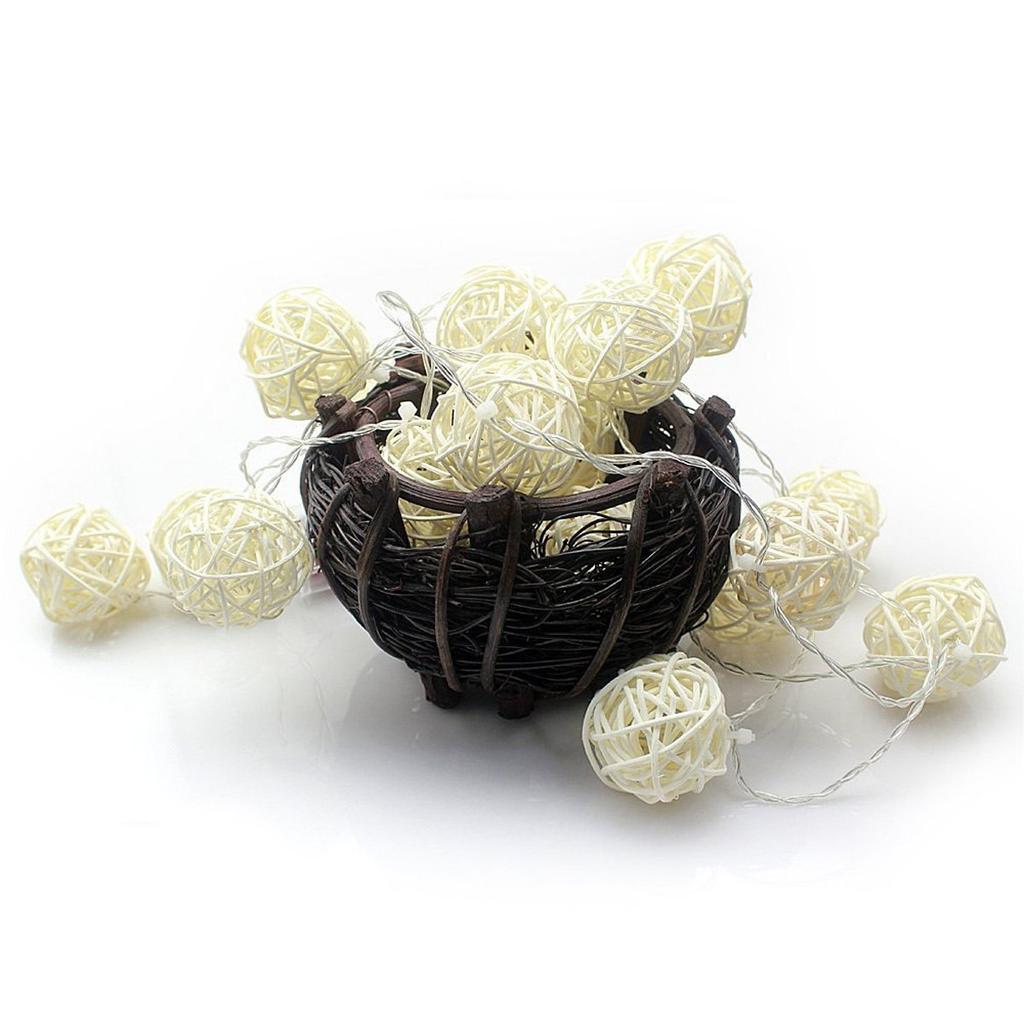 String Lights, 40 LED Bulbs, 5m, Warm White, for Christmas, Parties, Weddings, Birthdays, and Other Decorative Lights, Ball Shape, Waterproof,