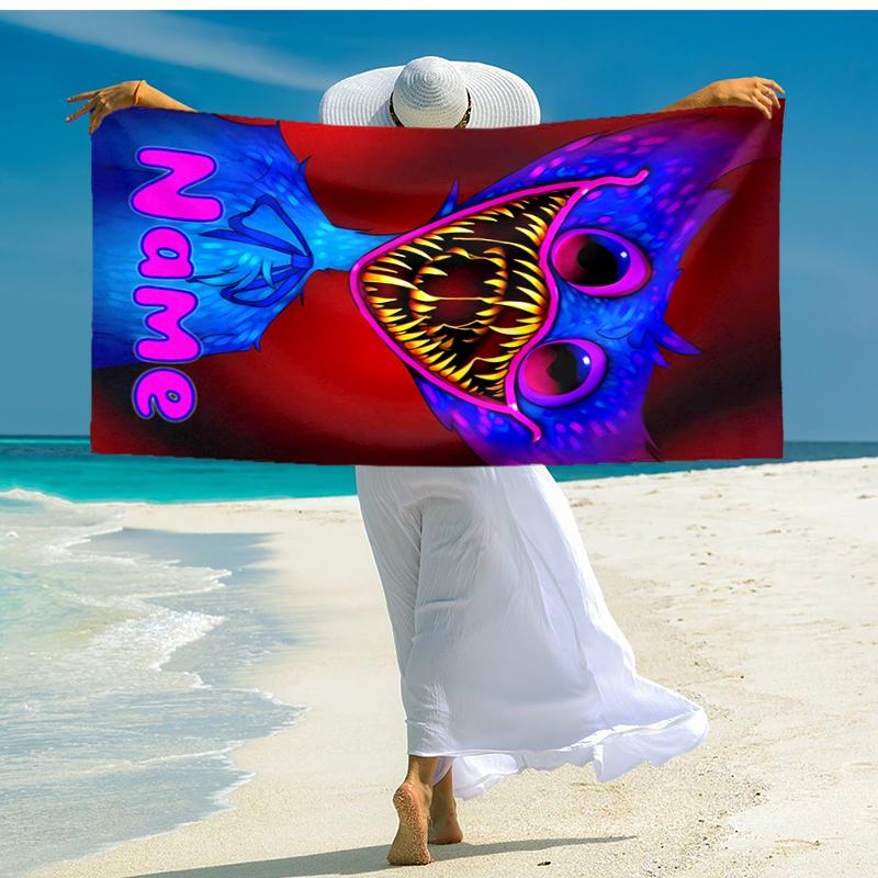 Personalized Customized Proof Beach Towel with Poppy Playtime Pattern - Soft, Absorbent,quick-drying,perfect Swimming,camping&bathing