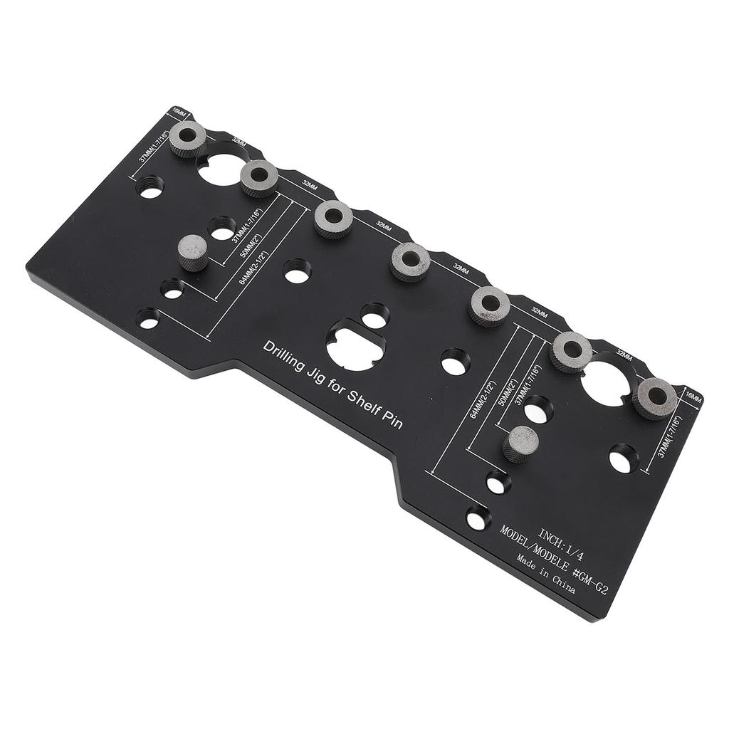 Shelf Pin Drilling Jig Aluminum Alloy Shelf Pin Drill Guide Hinge Hole Opener Locator for Cabinet