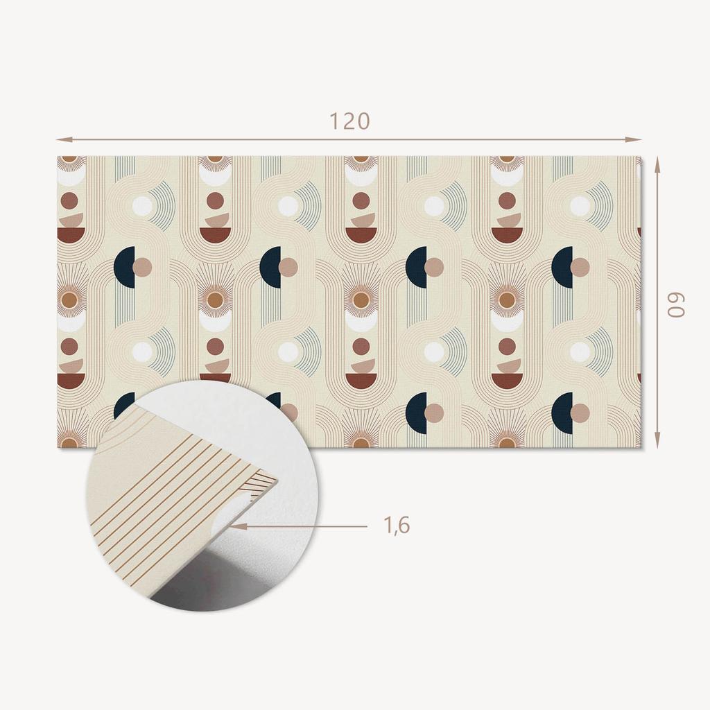 Okładzina Winylowa Samoprzylepna Z Grafiką Do Kuchni 120X60 Cm Abstrakcyjny Wzór Geometryczny
