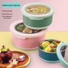 Round Stainless Steel Food Storage Set: Anti-Scald, Sealed, and Refrigerator-Friendly Containers with Lids in Various Sizes.