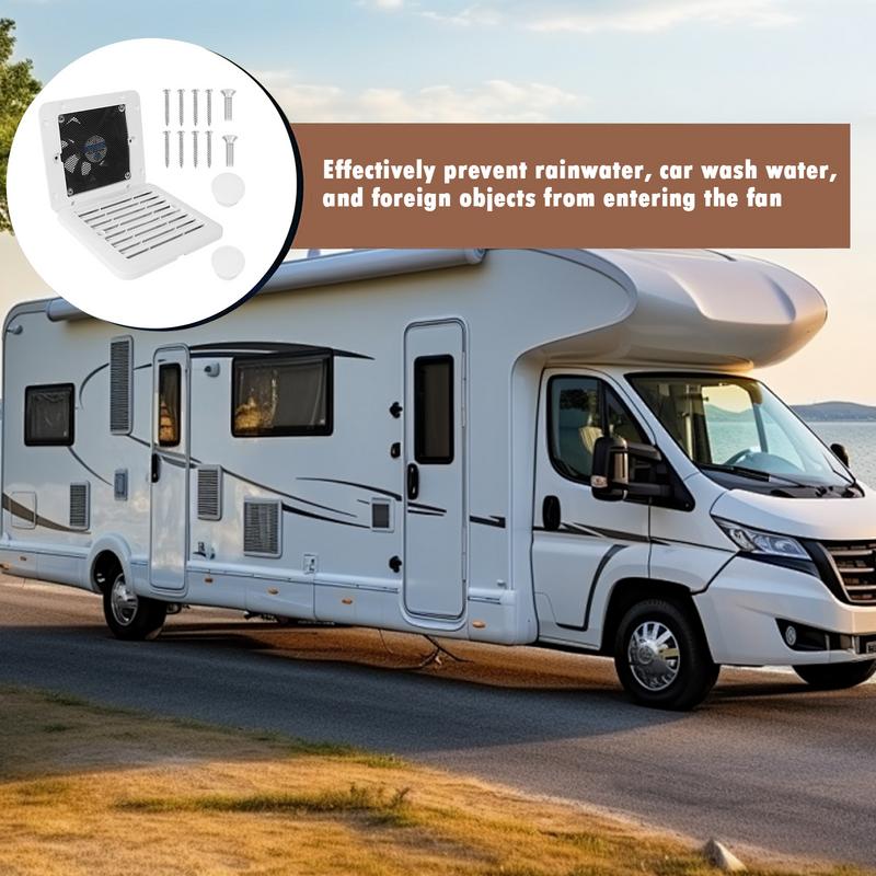 RV Ventilation Exhaust Fan 12V Side Exhaust Fan For RV Refrigerator Heat Dissipation High Efficiency Rainwater Prevention RV