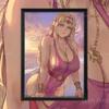 Dawn Sexy Nude Girl Art-Silk-Poster, Custom Decoration, Picture for Living Room, Home Decor, Cartoon Marnie Anime Game, Cynthia