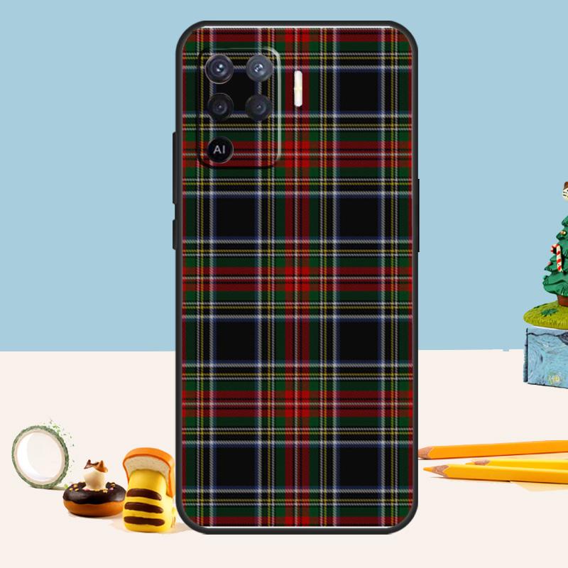 Clan Stewart Dress Plaid Pattern Case For Oppo A5 A6 Pro A15 A16 A76 A96 A17 A57 A98 A58 A78 A18 A38 A54 A74 A94 A40 A60 A80
