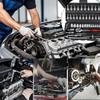 46Pcs 1/4-Inch Drive Ratchet Wrench Metric Socket Wrench Set Portable Auto Mechanical Repair Tools Motorcycle Accessories