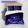 Kpop Demon Hunters Pattern Printed 3PCS Bedding Set, Soft Skin-Friendly Washable Duvet Cover & Pillowcases Set