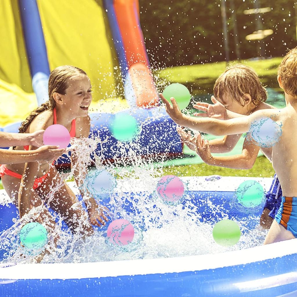 Reusable Water Balloons Toys Silicone Refillable Water Balls Beach Pool Toys Kids Summer Outdoor Activities Water Games Toy