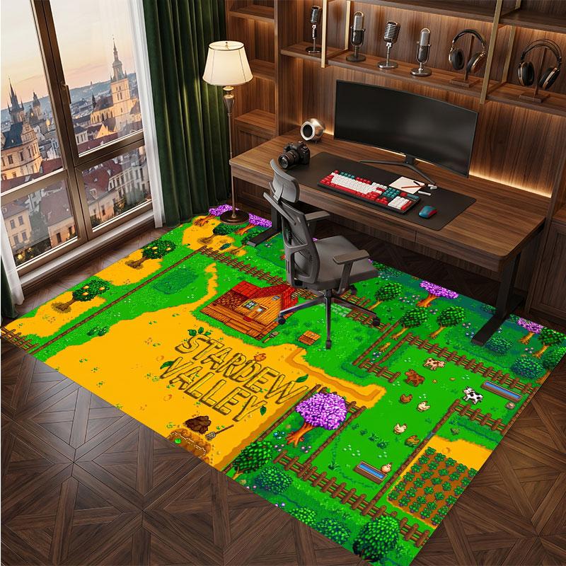 Stardew Valley Teppich Weich Dick Rutschfest Boden Teppich für Schlafzimmer Wohnzimmer Heimdekoration