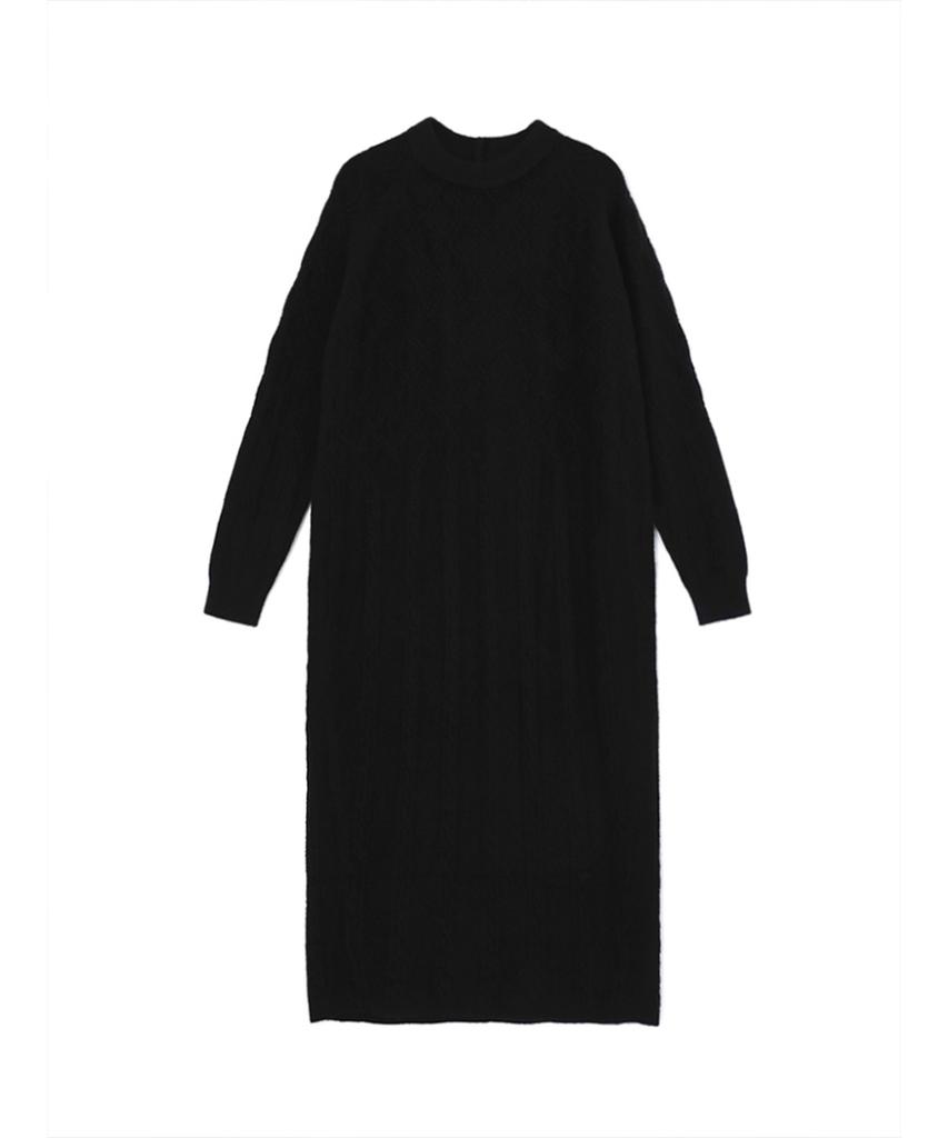 Baseukala Dia Cable Long Knit One-Piece (3Colors)