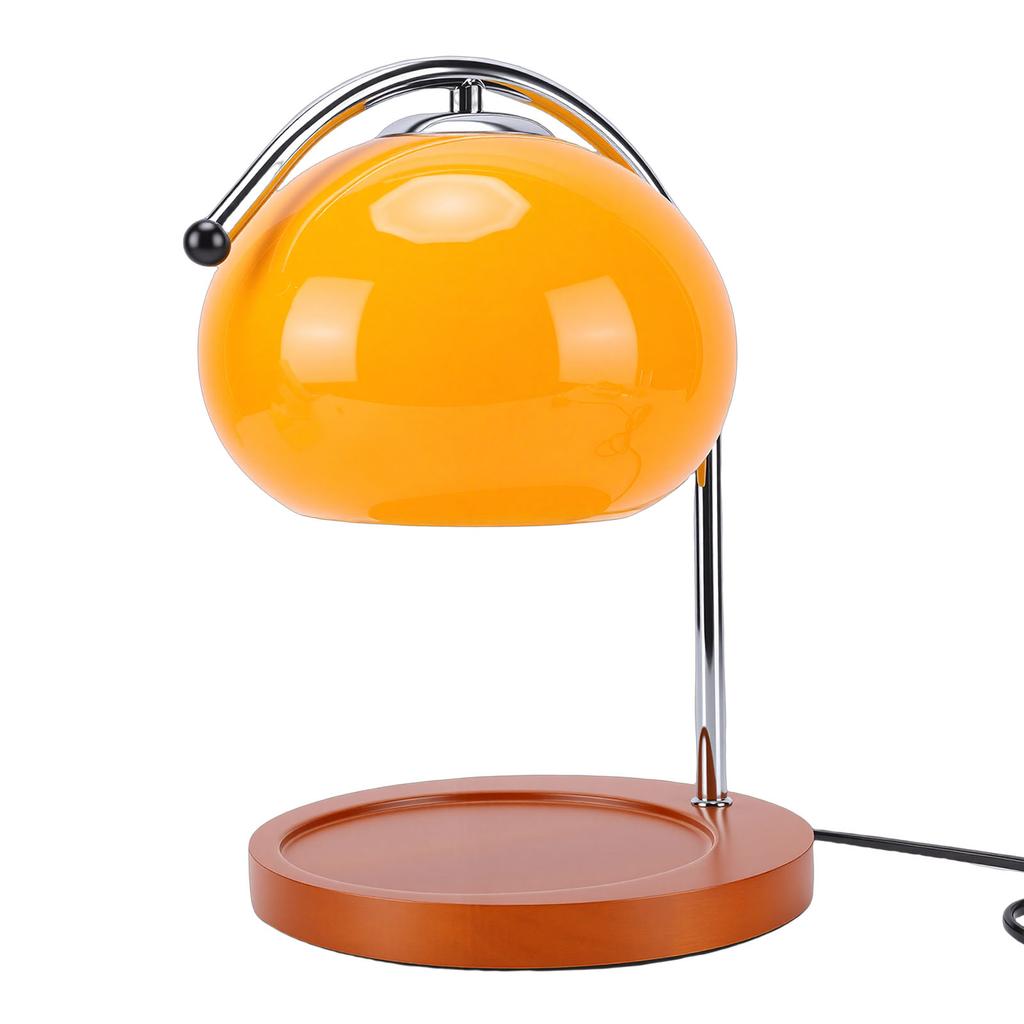 Candle Warmer Lamp with Bulb Glass Lampshade Fragrance Candle Warmer Desk Light for Bedroom Indoor Decoration Orange